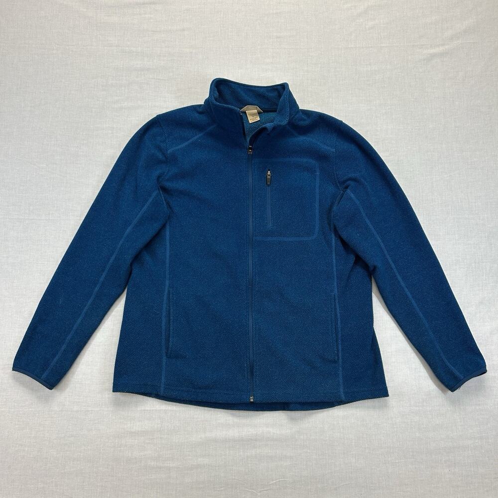 Duluth Trading Full Zip Anorak Fleece Jacket Mens Large Blue Casual Trail Hiking